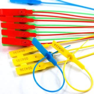 Plastic Security Seals Tag Pull Tight Cable Ties With Metal Insert