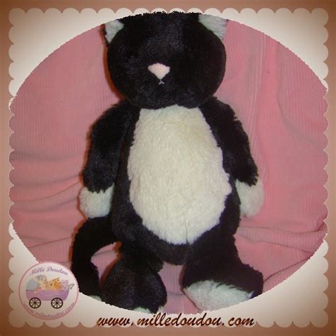 Jellycat Sos Doudou Chat Noir Et Blanc Poil