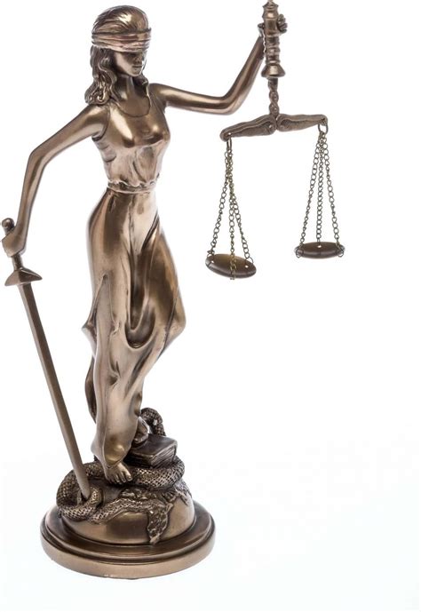 aubaho Skulptur der Justitia Figur 34cm Anwalt Recht Justizia Sculpture ...