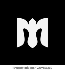 Initial Letter M Monogram Logo Template Stock Vector Royalty Free