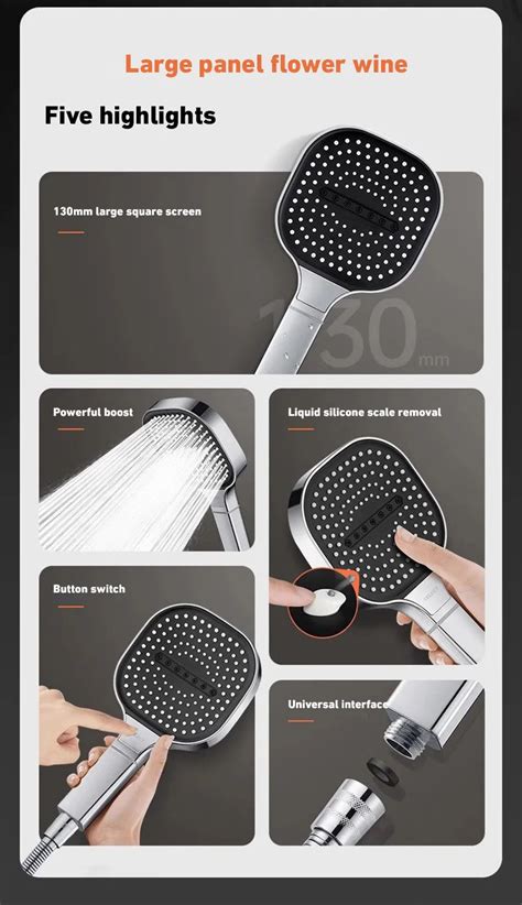 local shipment  modes stainless steel shower head big rainfall high