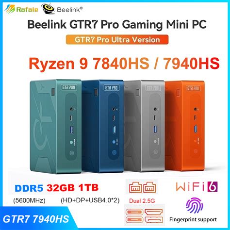 Beelink GTR7 Gaming Mini PC Ryzen 7 7840HS Up to 65W TDP DDR5 32GB 1TB ...