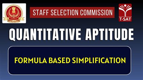 SSC CGL Quantitative Aptitude Formula Based Simplification T