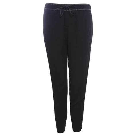 Helmut Lang Pantalon Sportif Noir Avec Fermetures éclair Et Détails En