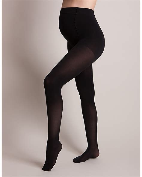 Seraphine Extra Soft Over Bump Maternity Tights 60 Denier Black Sheen