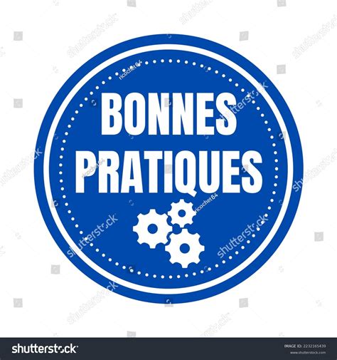 Best Practices Symbol Called Bonnes Pratiques Stock Illustration