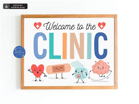 Printable Welcome to the Clinic Sign, School Health Office Poster