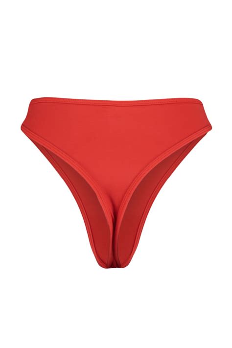 Trendyol Collection Czerwone Stringi Z Wysokim Stanem I Wysokim Stanem Od Bikini Tbess Ba