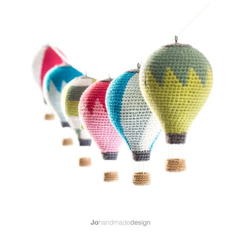 Ami HOT AIR BALLOONS With Clouds Crochet Pattern Etsy
