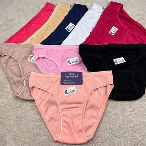 Gümüş Tutku Bayan Jakarlı Bikini Külot Karışık renk İç Giyim Pazarım