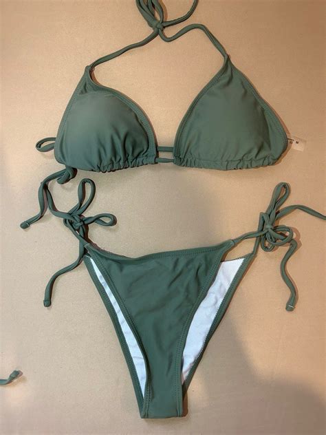 SHEIN GREEN BIKINI SET On Carousell