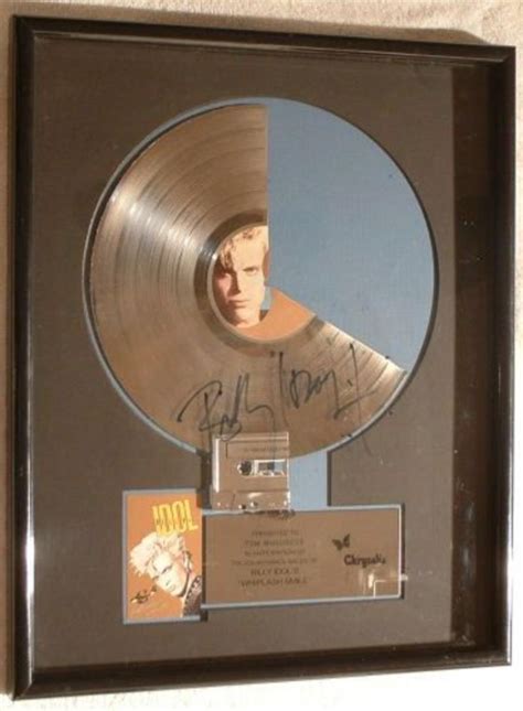 Billy Idol Gold Record Cassette And Cd Award