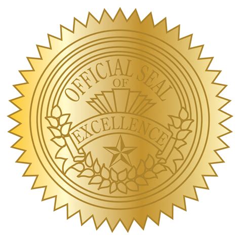 Geographics Gold Excellence Certificate Seals