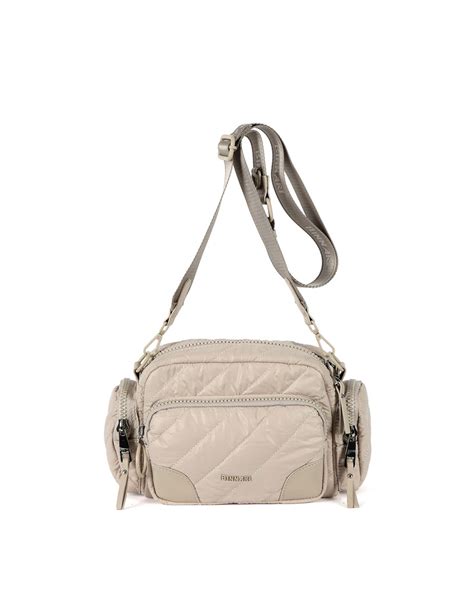 Bolso Bandolera Melissa Binnari Bolsillos Acolchada Cava