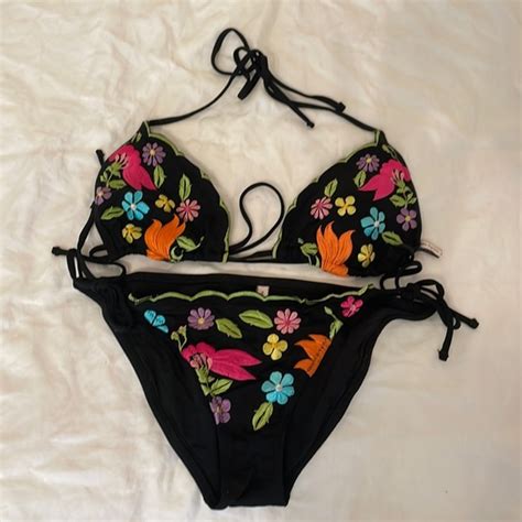 Nanette Lepore Swim Nanette Lepore Floral String Bikini Ml Poshmark