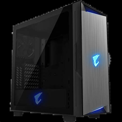 Gabinete Gigabyte Aorus C300 Glass Atx Usb C Cristal Templado Negro Ctman