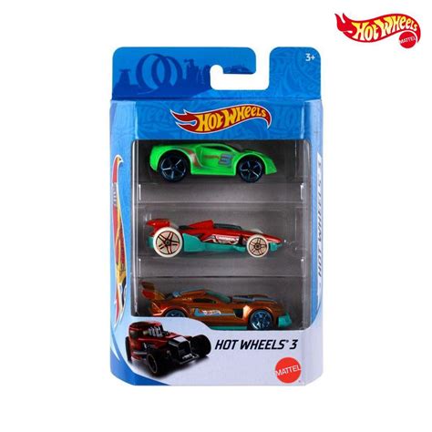 Carrinho Hot Wheels Veículo Básico Kit 3 Unidades Brinquedo Miniatura Presente Menino Hotwheels