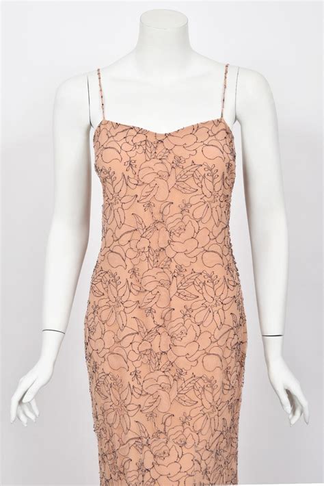 Christian Dior By John Galliano Nude Illusion Lace Trained Lingerie Gown For Sale At StDibs