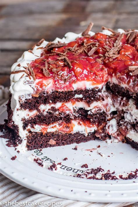 Homemade Black Forest Cake Recipe With Sour Cherry Filling