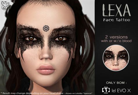 Second Life Marketplace Mad Lexa Facetattoo Bom Evox