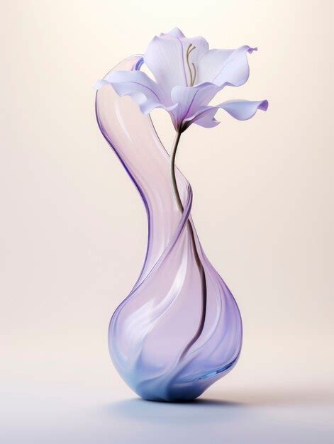 Free AI Image | 3d rendering of delicate glass flower