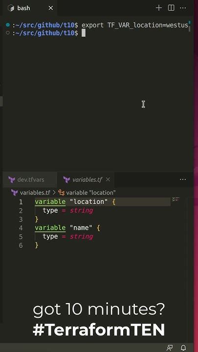 Terraformten 5 Tf Var Environment Variables Shorts Terraform Youtube