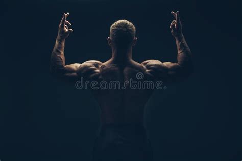 Back Of A Muscular Man Naked Studio Shot Stock Image Image Of Beautiful Attractive