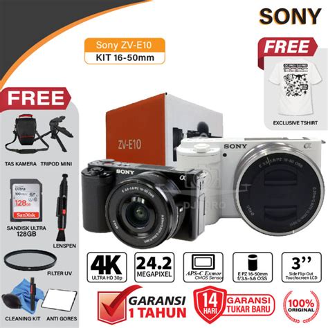 Sony Alpha ZV-E10 Kit 16-50mm Mirrorless Camera - ZVE10 - ZVE-10 ...