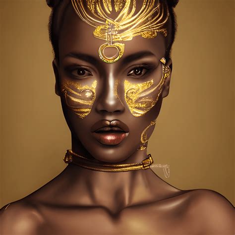 Beautiful Dark Skin African American Lady · Creative Fabrica