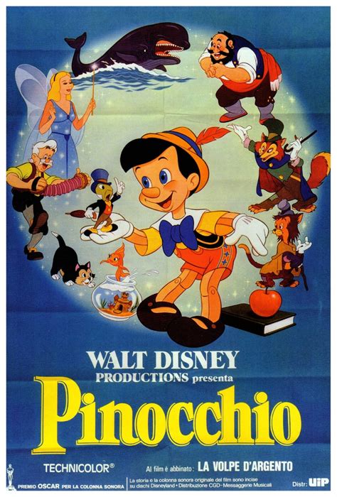 Vintage Disney Poster Print 1940 Pinocchio Italy Italian 108 Etsy