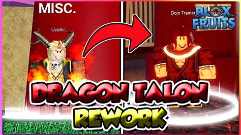 How To Get Dragon Talon V2 Rework Uzoth New Location In Blox Fruits