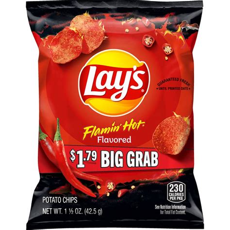 Lay S Flamin Hot Potato Chips 1 5 Oz Delivery Or Pickup Near Me Instacart