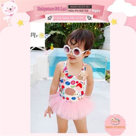 Bikini công chúa chất liệu vải siêu co giãn tùng nhún bèo lưới xịn xò xinh như nàng tiên cá