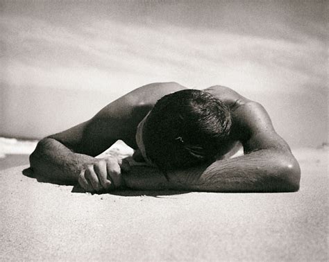 Gay Decor Wall Art Print Vintage Photo Poster Beautiful Man Sunbathing On Beach House Home
