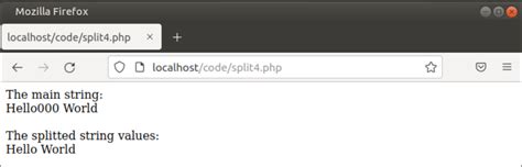 Split Php String