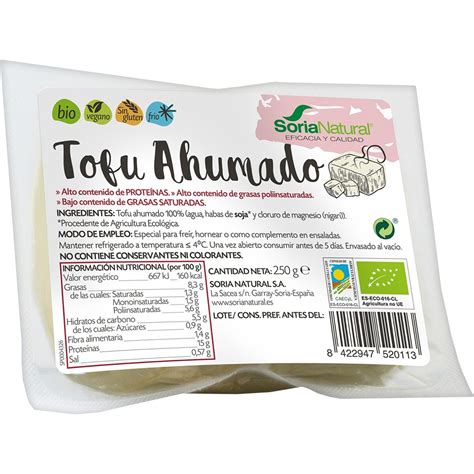 Tofu ahumado ecológico y sin gluten envase 00250 g SORIA NATURAL