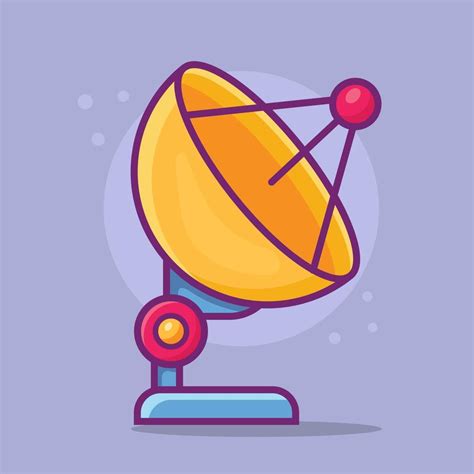 Satellite Antenna Isolated Cartoon Illustration In Flat Style 2399318