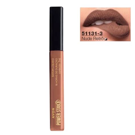 Batom L Quido Avon Power Stay Nude Retr Ml Shopee Brasil