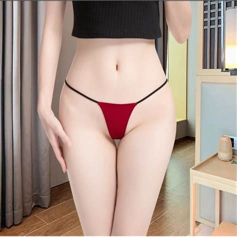 Women Mini Thongs Sexy Solid Micro G String Underwear Panties Lingerie Seamless Knickers