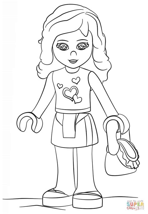 Dibujo De Olivia De Lego Friends Para Colorear Dibujos Para Colorear