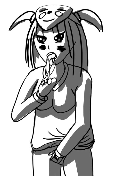 Skull Girl Licking Bloody Scissors By OnaniKun Hentai Foundry