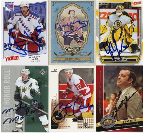 Lot Detail - Lot of (100) Autographed Hockey Cards w/ Many Stars & Hall ...