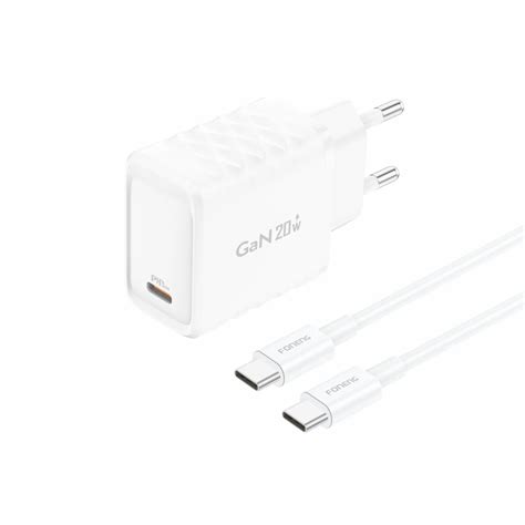 Купить сзу foneng eu55 gan, pd20w + (type-c to type-c) (white) в ...