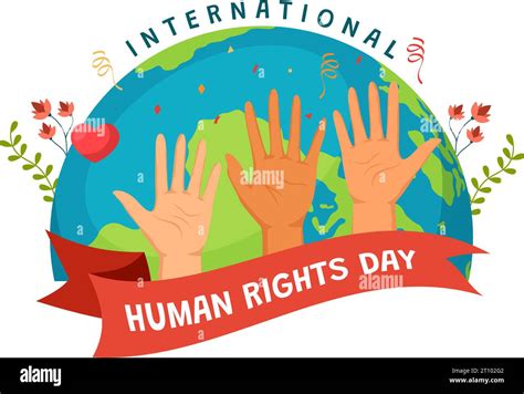 International Human Rights Day Vector Illustration On 10 December With