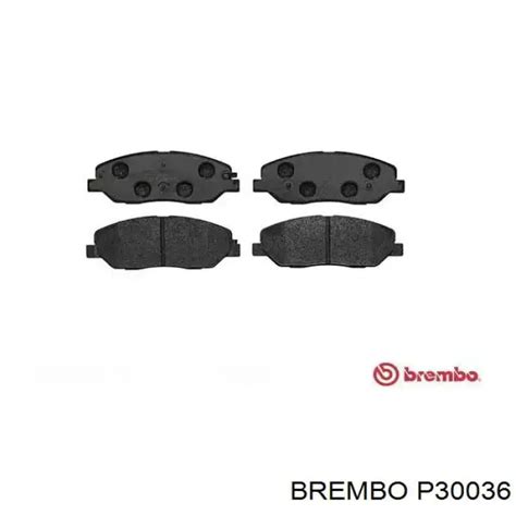 P30036 Brembo колодки тормозные передние дисковые