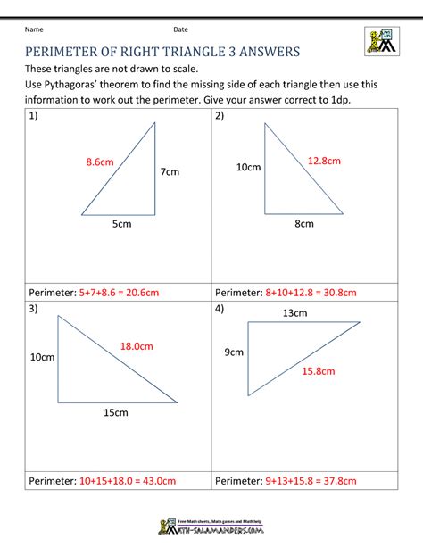 Area And Perimeter Of Triangles Worksheet Studyx Worksheets Library