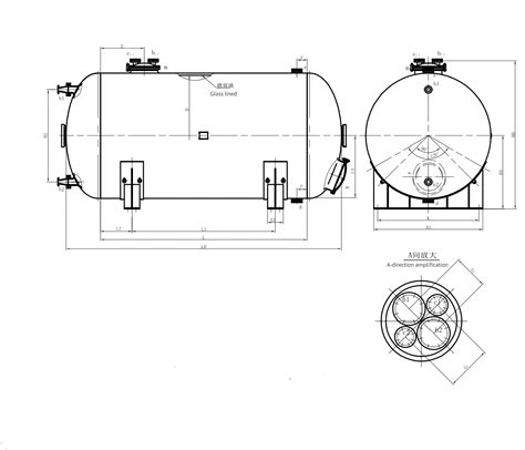 Glass Lined Vertical Storage Tank10000L Horizontal Type Distilling