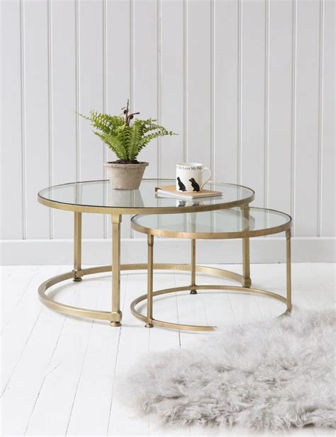 Coco Nesting Round Glass Coffee Tables Round Glass Coffee Table