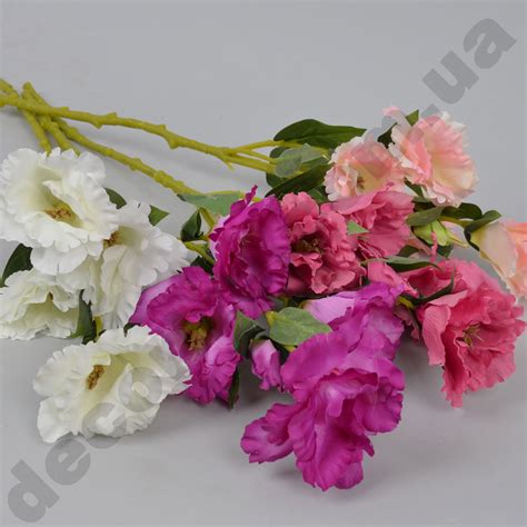 Эустома средняя розовая купить Киев. Искусственные цветы декоративные ...