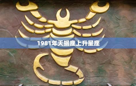 1981年天蝎座上升星座 探秘性格特点与运势解析 星辰运势